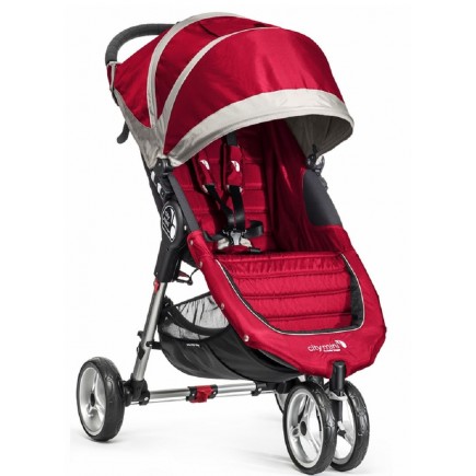 2015 Baby Jogger City Mini Single Stroller in Crimson/Gray