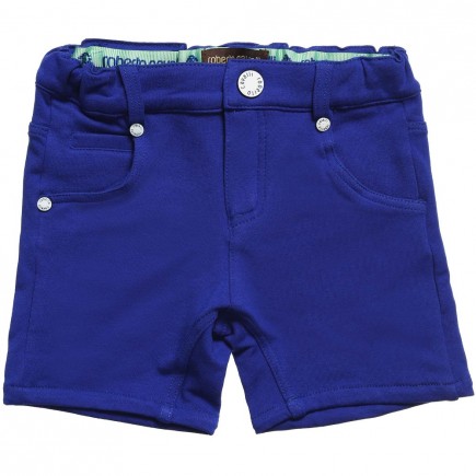 ROBERTO CAVALLI Baby Boys Blue Jersey Shorts