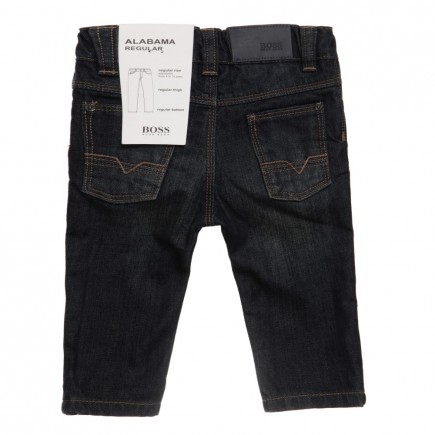 BOSS Baby Boys Faded Dark Wash 'Alabama' Jeans