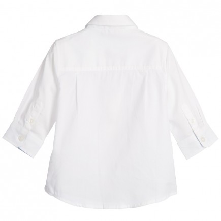 BOSS Baby Boys White Cotton Oxford Shirt