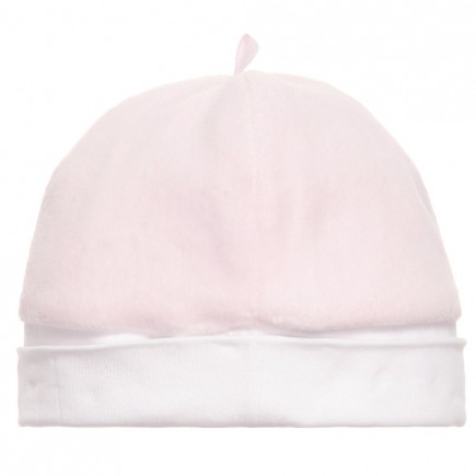 BOSS Baby Girls Pale Pink Velour Hat