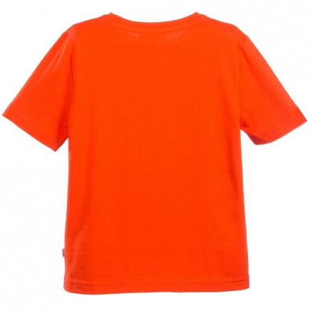 BOSS Boys Orange Cotton Jersey Logo T-Shirt