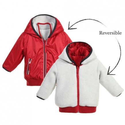 BOSS Baby Boys Red Reversible Windbreaker Jacket