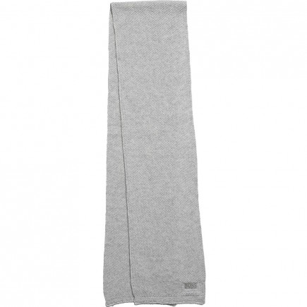 BOSS Girls Grey & Silver Knitted Wool Scarf (152cm)