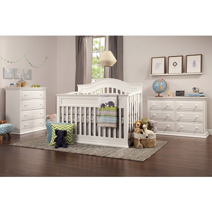 Brook 4-in-1 Convertible Crib with Toddler Bed Conversion Kit