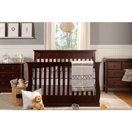 Glenn 4-in-1 Convertible Crib with Toddler Bed Conversion Kit