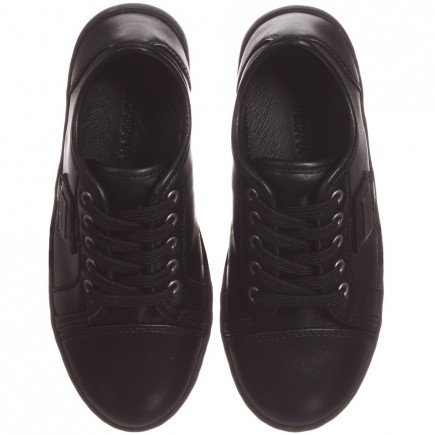 DOLCE & GABBANA Boys Black Lace-Up Trainers