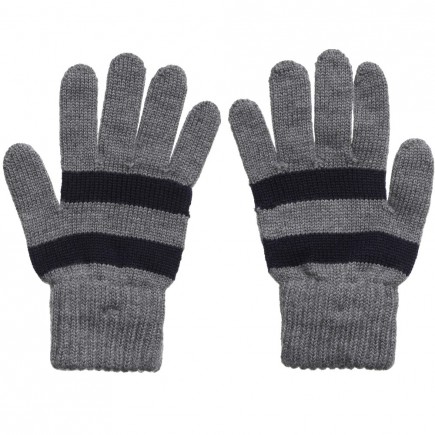 DOLCE & GABBANA Boys Grey Striped Knitted Wool Gloves