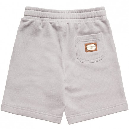DOLCE & GABBANA Boys Grey Cotton Jersey Shorts