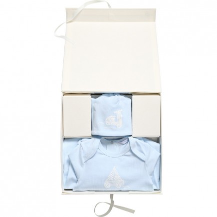 DOLCE & GABBANA Pale Blue Babygrow & Hat in a Gift Box