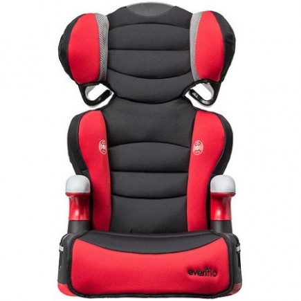Evenflo Big Kid High Back Booster Car Seat | Equipped with 2 Cup Holders for Different Types of Drinks or Snacks,