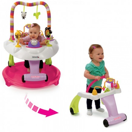 Kolcraft Baby Sit & Step® 2-in-1 Pink Activity Center