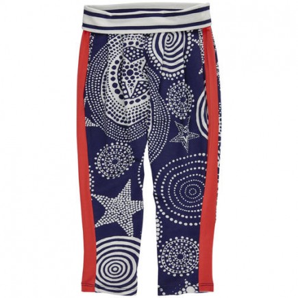 JUNIOR GAULTIER Printed stretch viscose jersey trousers - Blue