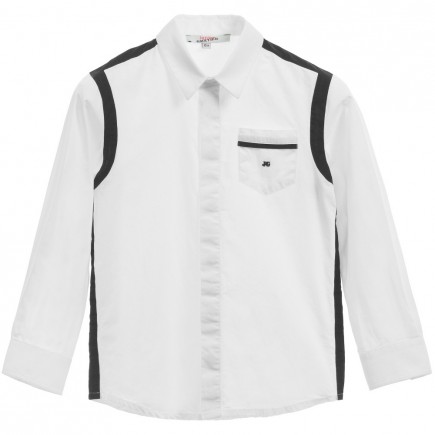 JUNIOR GAULTIER Tailored White & Black Trim Shirt 
