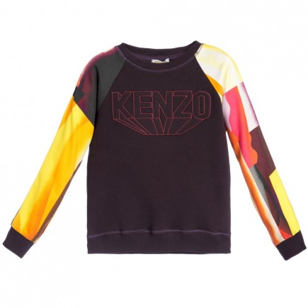 KENZO Girls Multicolour 'Spray Collage' Sweatshirt