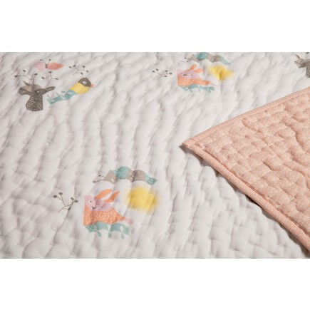 MENAGERIE ORGANIC COTTON HAND-QUILTED BLANKET