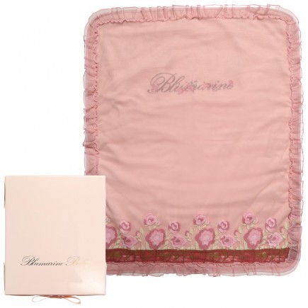 MISS BLUMARINE Pink Cotton Baby Blanket with Gift Box (84cm)