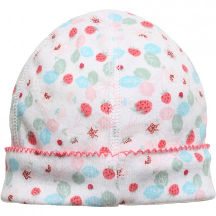 PETIT BATEAU Baby Girls Strawberry Print Hat