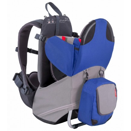 Phil & Teds Parade Backpack Baby Carrier - Blue / Grey