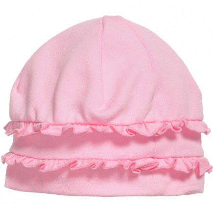MISS BLUMARINE Baby Girls Pink Cotton Hat