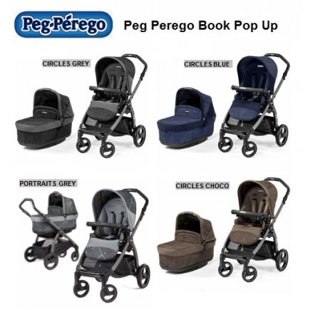 Peg Perego Book Pop Up Stroller in Circles Grey