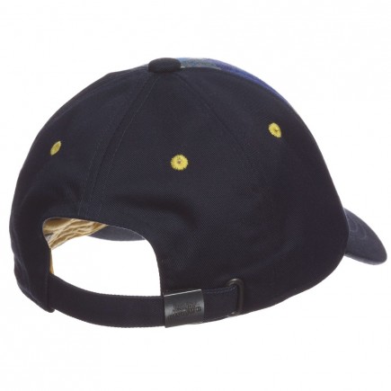 JUNIOR GAULTIER Abstract Navy Blue & Yellow Graphic Print Cap