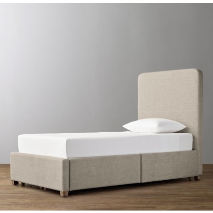 Parker Upholstered Storage Bed-Washed Belgian Linen