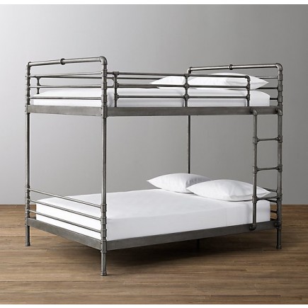 industrial steel pipe full-over-full bunk bed