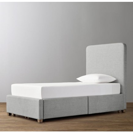 Parker Upholstered Storage Bed-Washed Belgian Linen