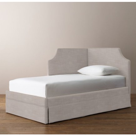 Rylan Upholstered Corner Bed-Perennials Classic Linen Weave