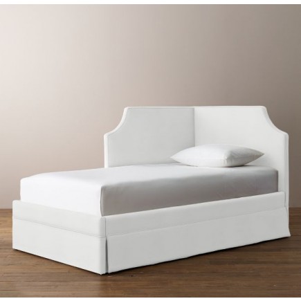 Rylan Upholstered Corner Bed- Perennials Textured Linen Weave