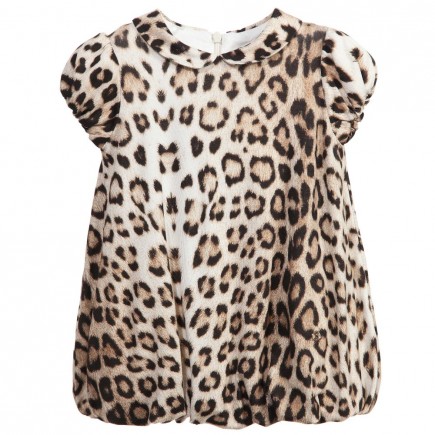 ROBERTO CAVALLI  Baby Girls Leopard Print Bubble Hem Dress