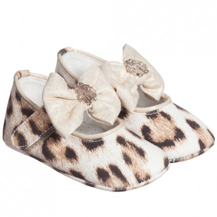 ROBERTO CAVALLI Baby Girls Leopard Print Pre-Walker Shoes