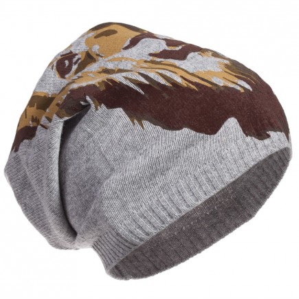 ROBERTO CAVALLI  Boys Knitted Slouch Hat with Lion