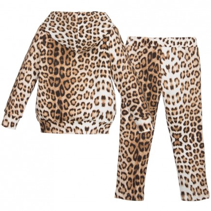 ROBERTO CAVALLI  Girls Leopard Print NeopreneTracksuit