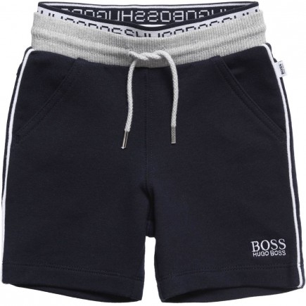 BOSS Baby Boys Navy Blue Jersey Shorts
