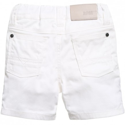 BOSS Baby Boys White Cotton Shorts