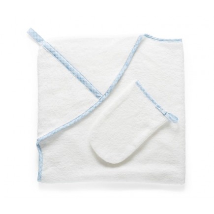 Stokke® Hooded Towel Blue Cheks
