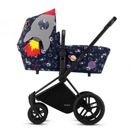 Stroller 2 in 1 Cybex Priam Carry Cot AK RB Space Rocket navy blue