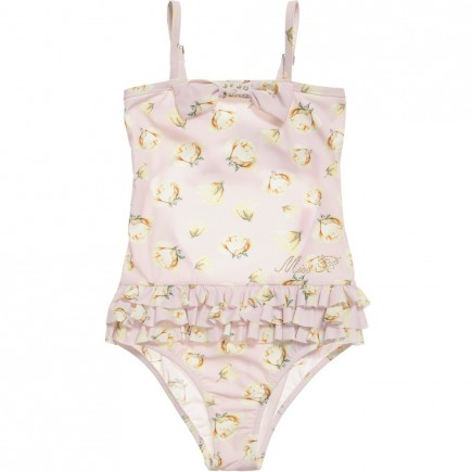 MISS BLUMARINE Grey Swimsuit with Yellow Roses