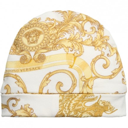YOUNG VERSACE Dragon Print Baby Hat