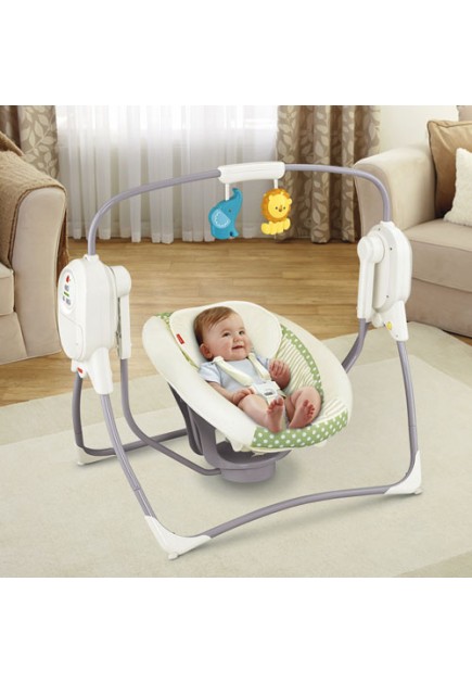 Fisher Price SpaceSaver Cradle ’n Swing - Circles and Stripes