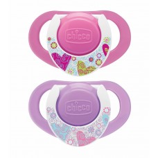 Chicco Hard Shield Orthodontic Pacifiers - Pink - 12M+