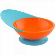 Boon Catch Bowl with Spill Catcher in Blue Raspberry & Tangerine